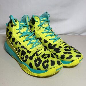 Moolah Kicks | Yellow/Teal Leopard | Women's Size 9.5